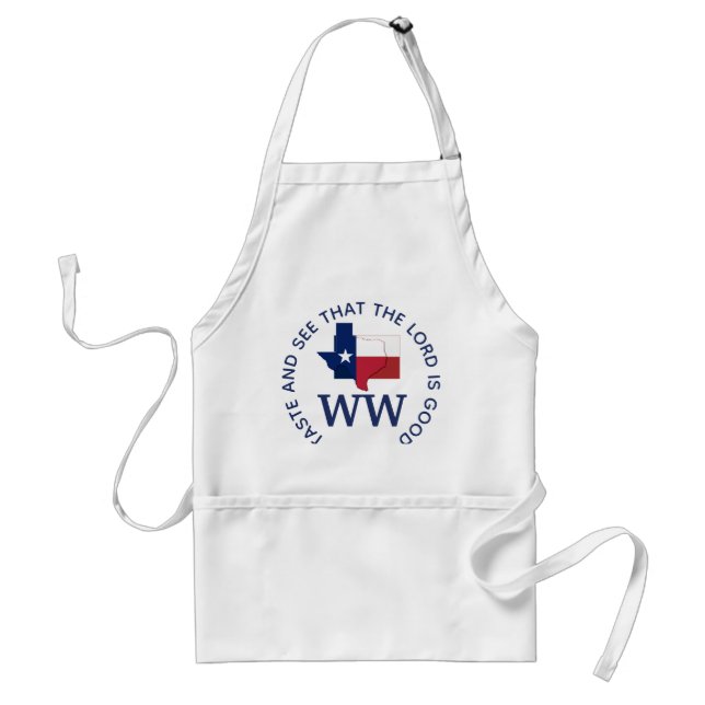 Tablier TEXAS Drapeau Carte MONOGRAM Écritures Customisées (Devant)