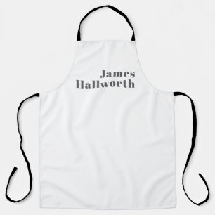 Tablier Texte moderne élégant et rétro   Gris