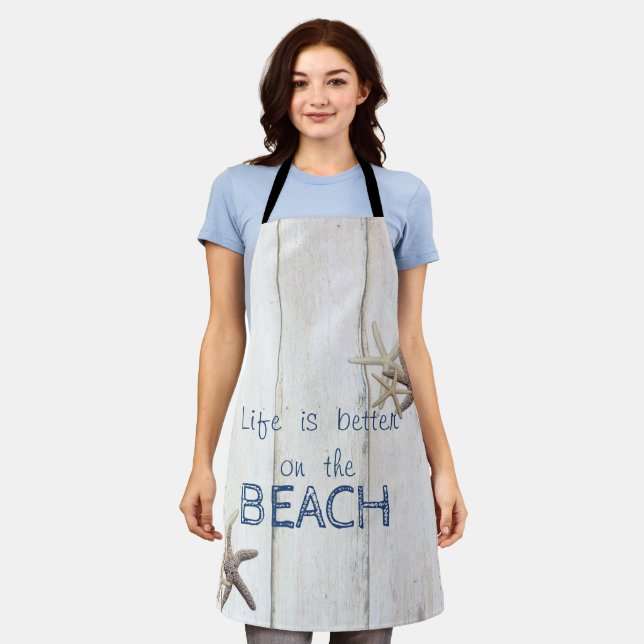 Tablier Texture en bois adorable, Épée, Plage (Porté)