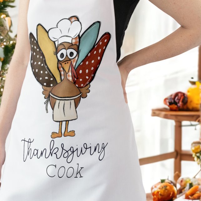 Tablier Thanksgiving Cook Turkey Drôle (Créateur téléchargé)