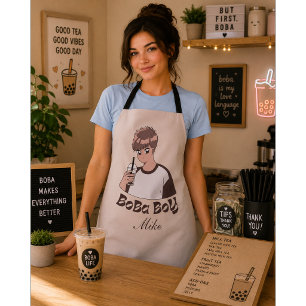 Tablier thé aux perles de boba