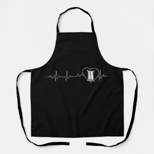 Tablier Thé Embroidery Heartbeat