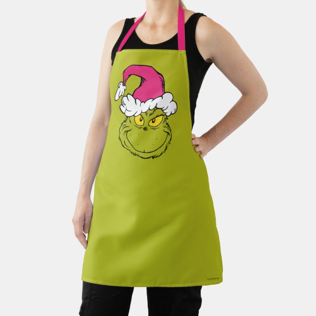 Tablier The Grinch in Pink Santa Hat (Insitu)