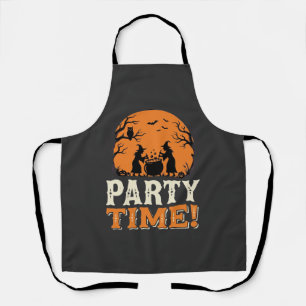 Tablier Thème de fête d'Halloween Sorcière Chaudron Design