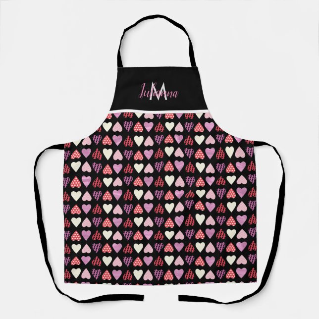 Tablier Thème de la Saint Valentin Coeur Motif Apron (Recto)