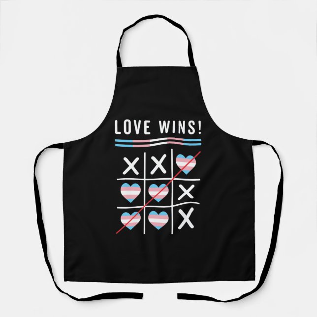 Tablier Tic Tac Toe Love remporte la Fierté transgenre LGB (Recto)
