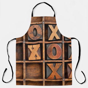 Tablier tic-tac-toe ou nouilles et croix jeu - vintage 