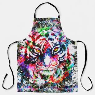 Tablier Tiger Apron Dessin coloré Art Abstrait