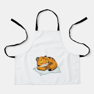 Tablier Tigre au coucher avec Coussin