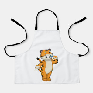 Tablier Tigre avec brosse à dents