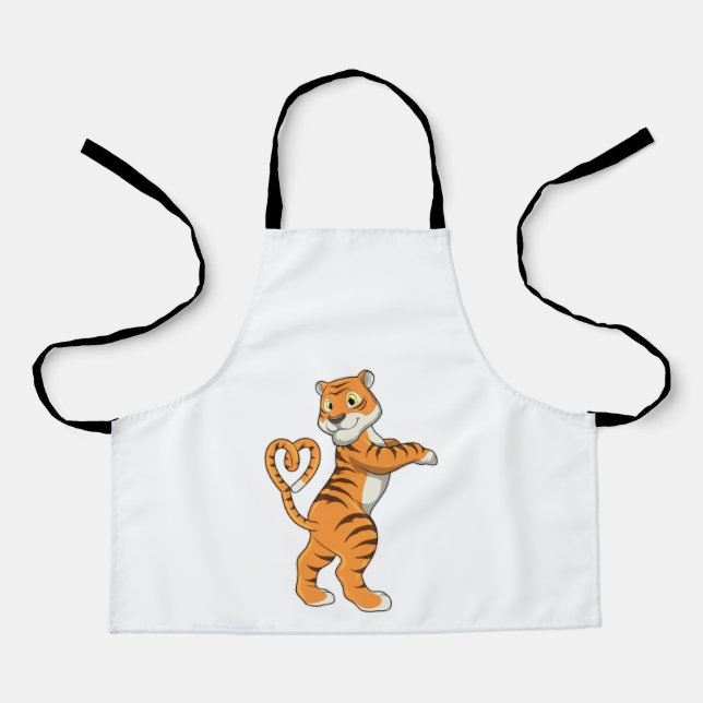 Tablier Tigre avec coeur (Recto)