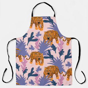 Tablier Tigres tropicaux Jungle Motif Vintage