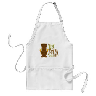 Tablier Tiki Trader Bold Tropical Restaurant Logo Amusant