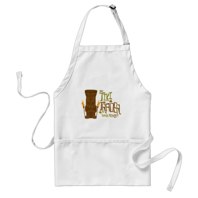 Tablier Tiki Trader Bold Tropical Restaurant Logo Amusant (Devant)