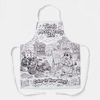 Tablier Tina's Messy Crafty Life -Apron, M-  #PCF