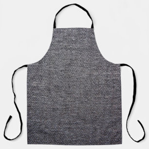 Tablier tissu gris noir