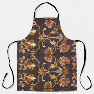Tablier Tissu vintage avec fleurs brodées, dossier