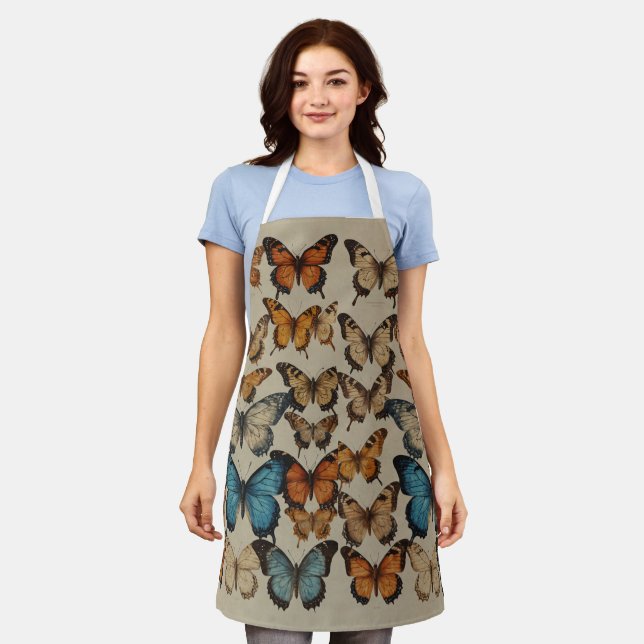 Tablier Titre : "Rêves de papillons : Afron Design élégant (Porté)