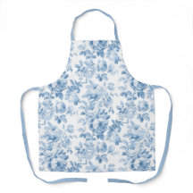 Toile Florale Bleue & Blanc