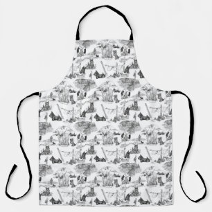 Tablier Toile noire de Terrier en ÉCOSSE