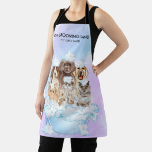 Tablier Toilettage Animaux Chien Chat Rose Violet Bleu