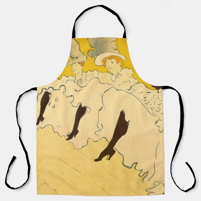 Tablier Tolouse-Lautrec Dancing Girls Yellow Poster Art (Recto)