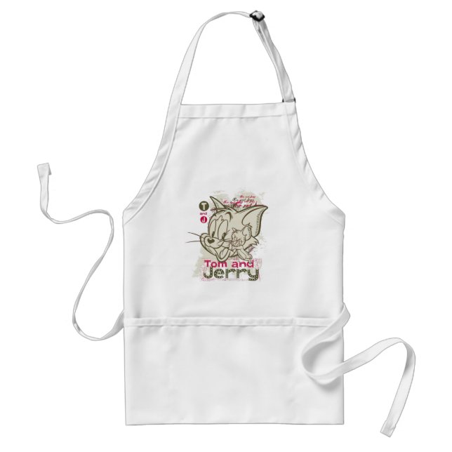 Tablier Tom et Jerry Pink et Green (Devant)