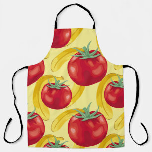 Tablier Tomate rouge et fruits sans soudure motif design