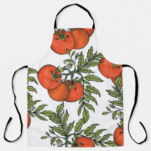 Tablier Tomate Vintage : Illustration du marché agricole.