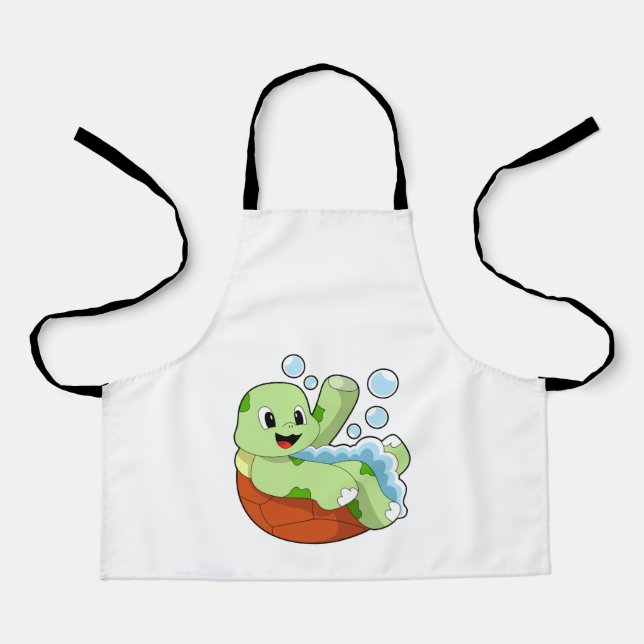 Tablier Tortue à la baignade avec mousse (Recto)