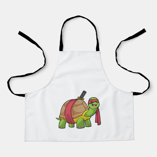 Tablier Tortue aux arts martiaux avec épée (Recto)