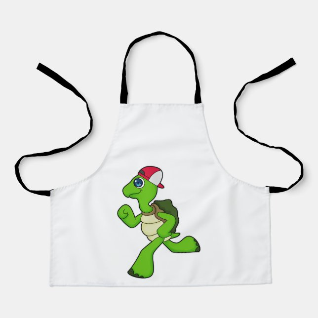 Tablier Tortue comme coureur avec Casquette (Recto)