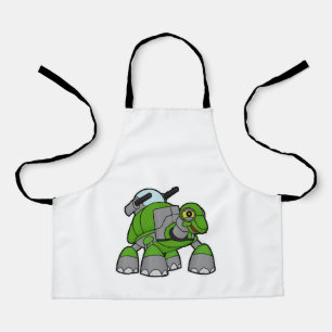 Tablier Tortue comme robot avec canons