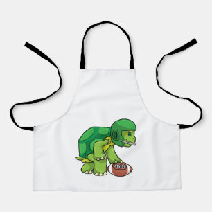 Tablier Tortue en sport avec football et casque