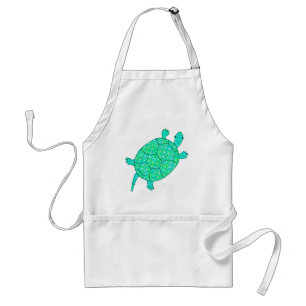 Tablier Tortue tourbée arabesque - nuances de vert