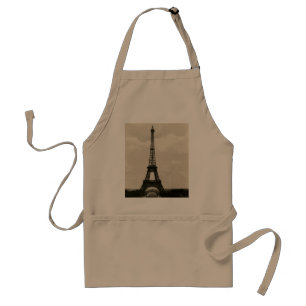 Tablier Tour Eiffel noir et blanc vintage