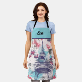 Tablier Tour Eiffel Vintage Paris Sur Mesure Et Espace Ros