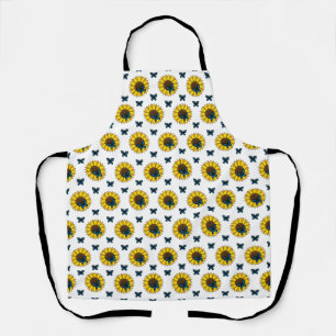Tablier Tournesol et papillon bleu