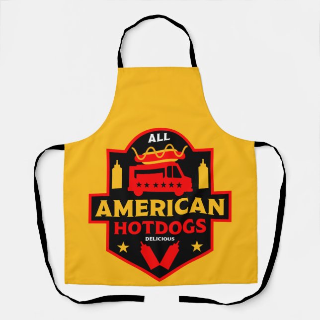 Tablier Tous les américains Hotdogs Foodies Apron (Recto)