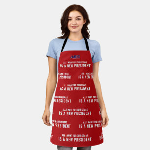 Tablier Tout ce que je veux pour Noël Nouveau Président Pa