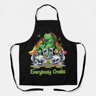 Tablier Tout Le Monde Croaks Grenouille Crâne Champignons