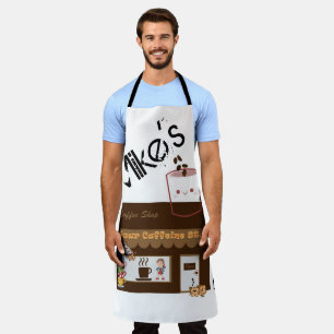 Tablier Tout sur imprimer Café Apron Boutique Caféine