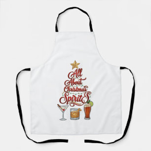 Tablier Tout sur les esprits de Noël Cocktails Whiskey Sta