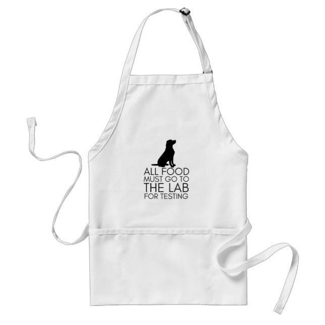 Tablier "Toute Nourriture Doit Aller Au Laboratoire" Apron (Devant)
