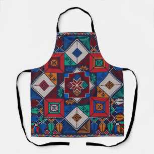 Tablier Traditionnel Palestine Broderie tatreez coloré