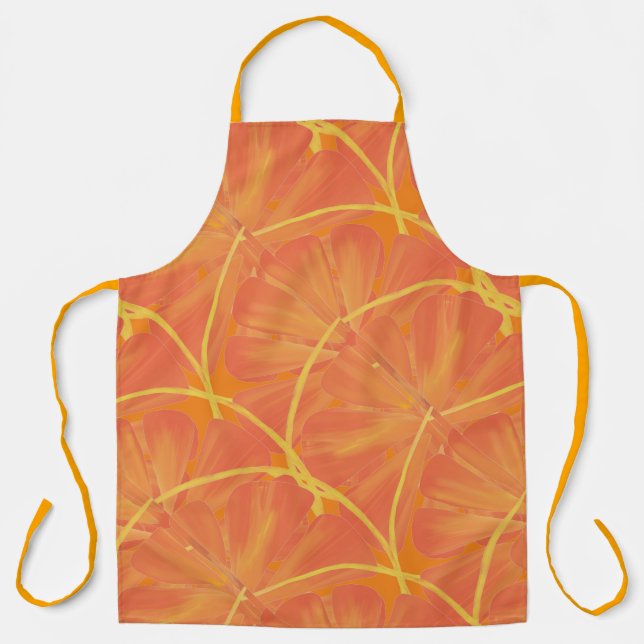 Tablier Tranche de pamplemousse orange Citrus Art (Recto)