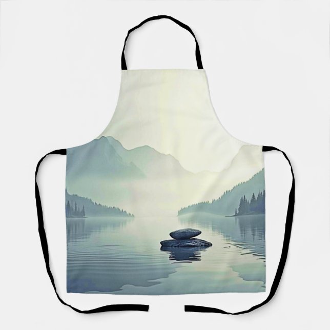 Tablier Tranquil Mountain Lake Serenity (Recto)
