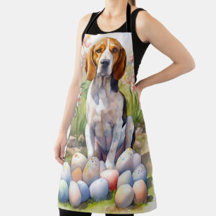 Tablier Treeing Walker Coonhound avec œufs de Pâques de va