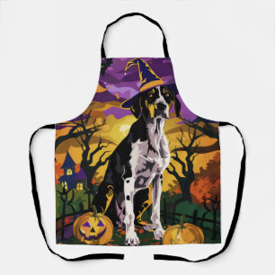 Tablier Treeing Walker Coonhound Halloween Sorcière Citrou
