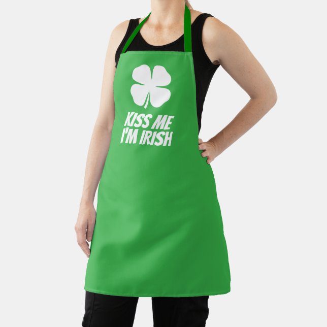 Tablier Trèfle vert chanceux St Patrick's Day mignon  (Insitu)